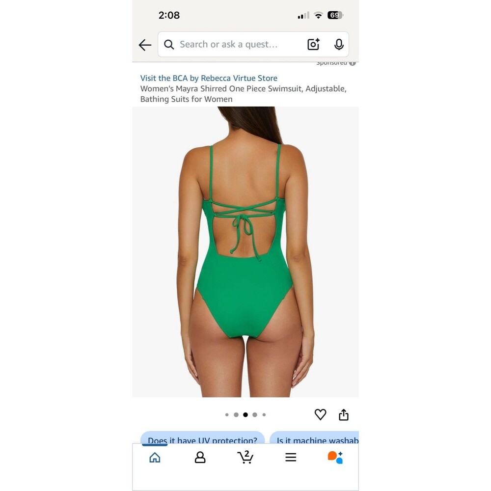 New Women’s One Piece Swimsuit Purple Size Medium - Picture 7 of 8